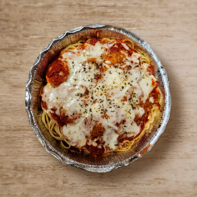 Spaghetti Shrimp Parmesan.
